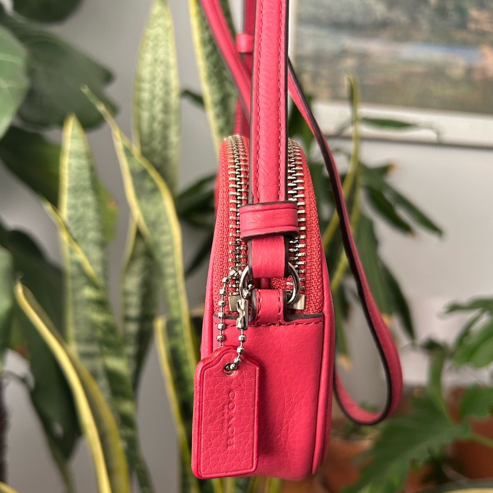 Coach Pink Studded Crossbody Pouch Bag 57587 - Picture 3 of 11